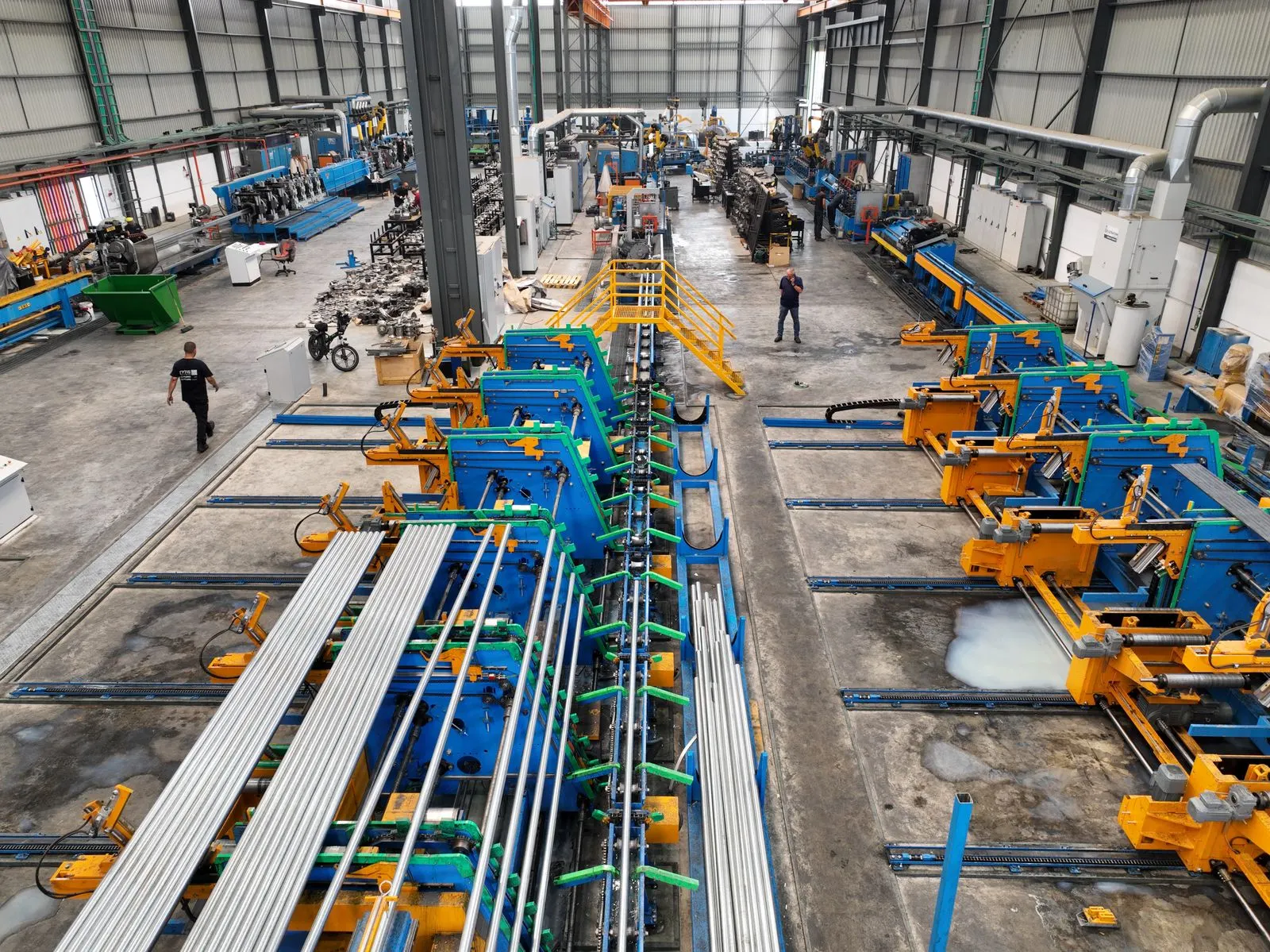 Inside a PVC conduit manufacturing plant